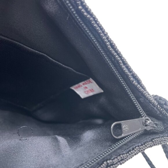 Vintage Jem? Black Beaded Evening Bag With Shoulder Strap - Picture 5 of 5